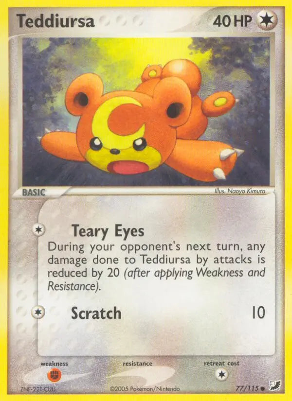 Teddiursa 77 Unseen Forces Pokesingles