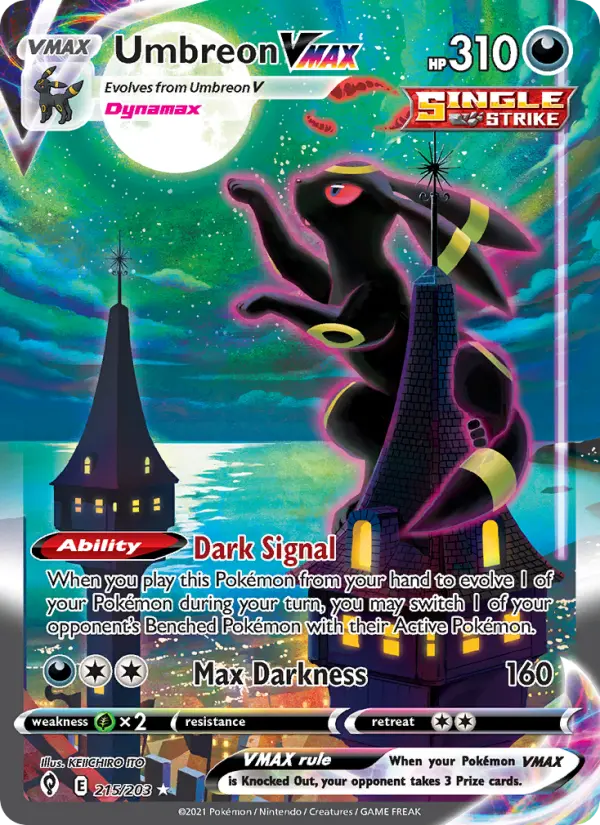 Umbreon VMAX 215 Evolving Skies Pokesingles