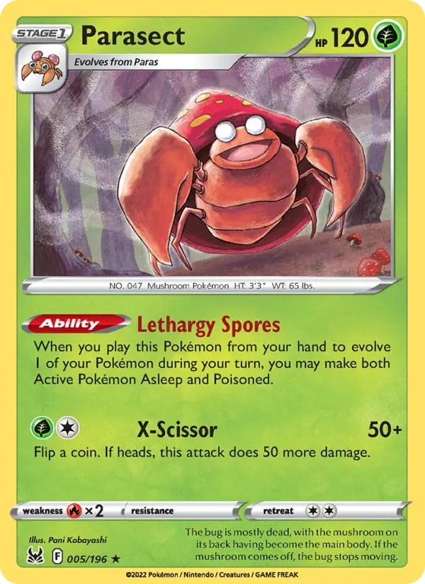 Parasect 5 Lost Origin Pokesingles
