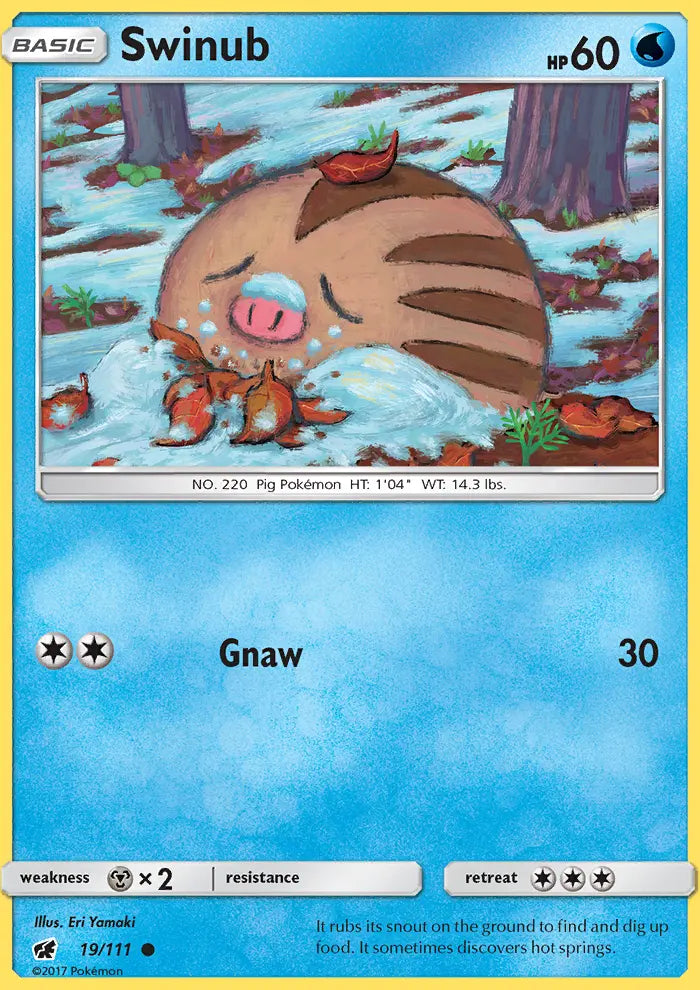 Swinub 19 Crimson Invasion Pokesingles