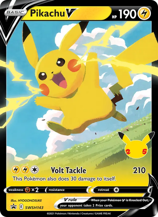 Pikachu V SWSH143 SWSH Black Star Promos Pokesingles