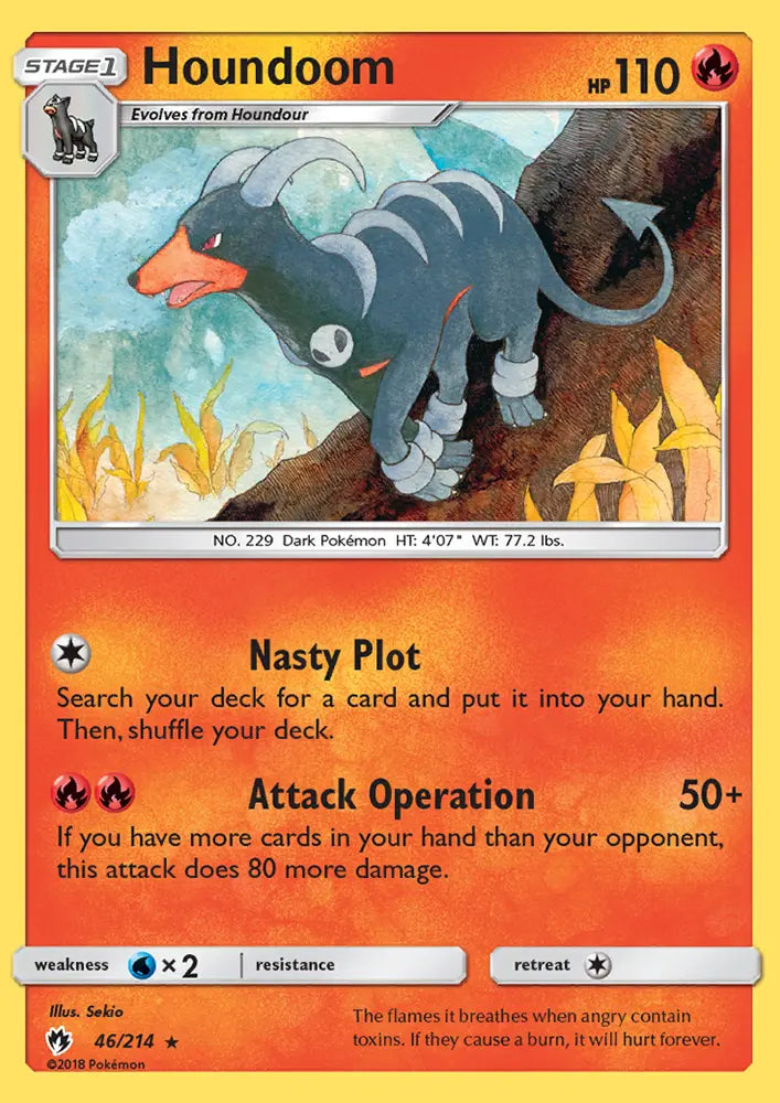 Houndoom 46 Lost Thunder Pokesingles