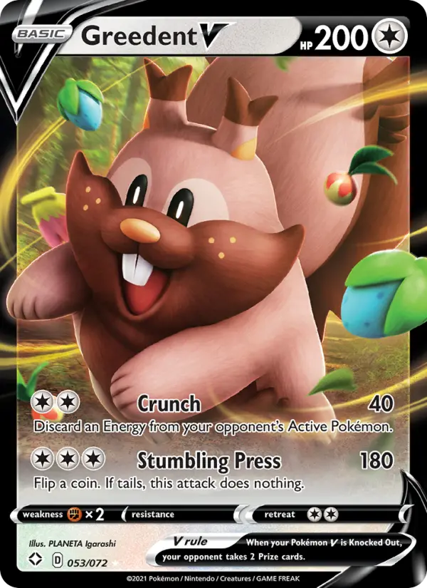 Greedent V 53 Shining Fates Pokesingles