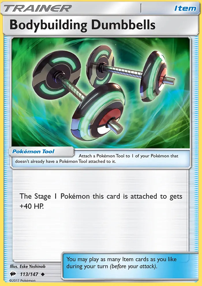 Bodybuilding Dumbbells 113 Burning Shadows Pokesingles