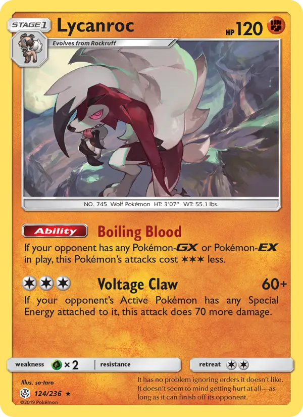 Lycanroc 124 Cosmic Eclipse Pokesingles