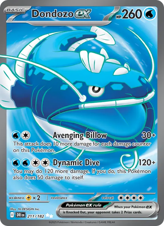 Dondozo ex 211 Destined Rivals Pokesingles