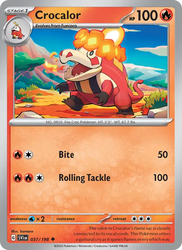 Crocalor 37 Scarlet & Violet Pokesingles