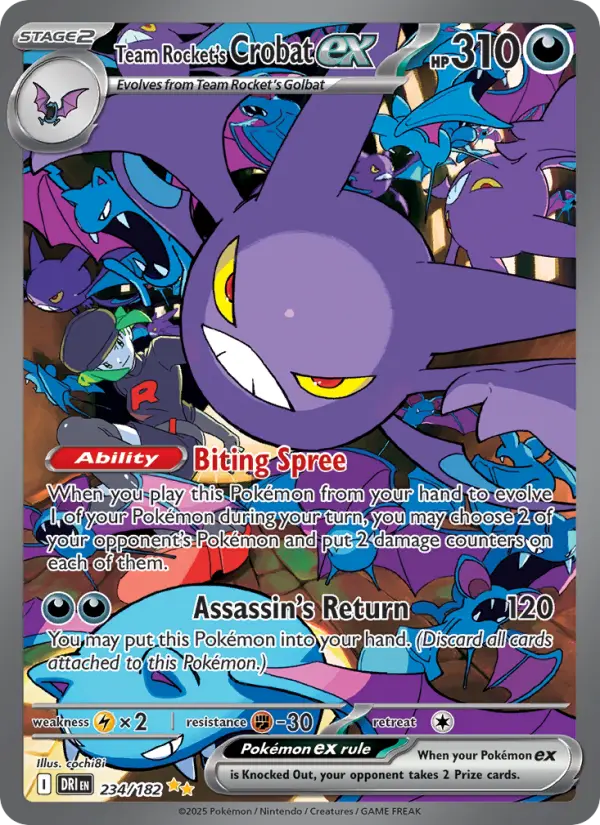 Team Rocket's Crobat ex 234 Destined Rivals Pokesingles