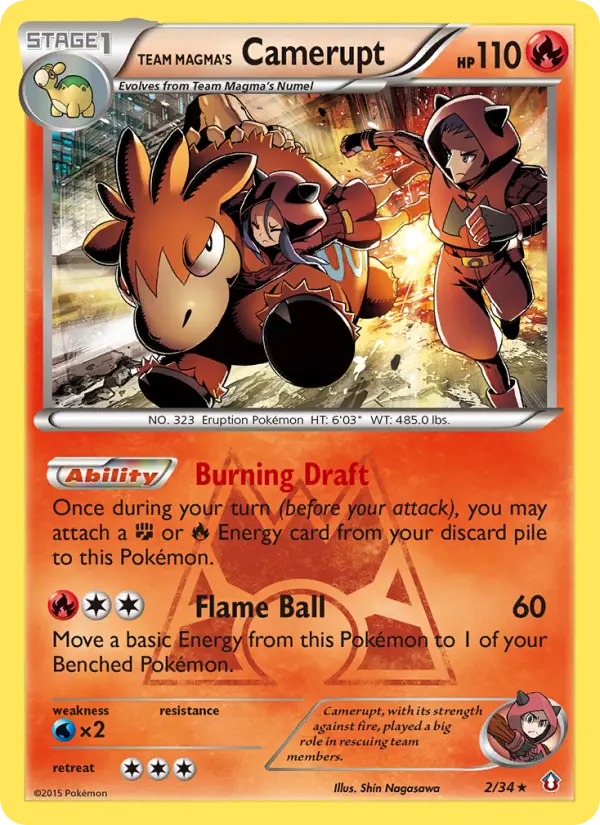 Team Magma's Camerupt 2 Double Crisis Pokesingles