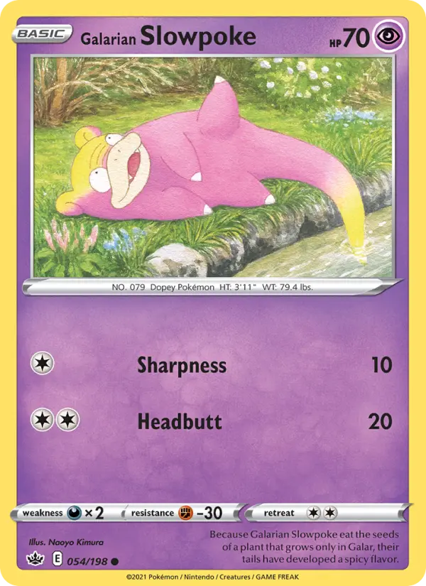 Galarian Slowpoke 54 Chilling Reign Pokesingles