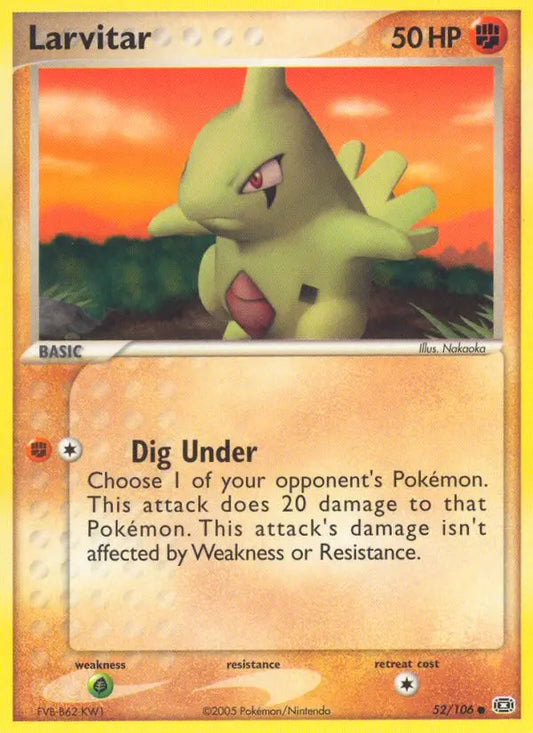 Larvitar 52 Emerald Pokesingles