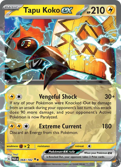 Tapu Koko ex 68 Paradox Rift Pokesingles