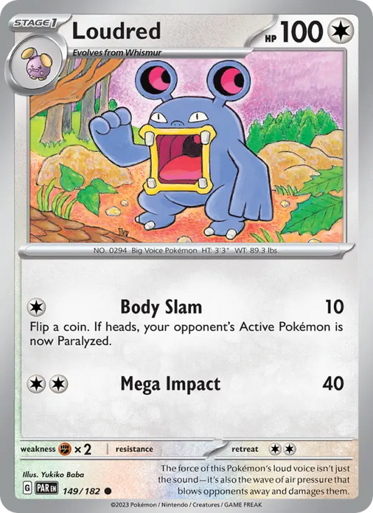 Loudred 149 Paradox Rift Pokesingles