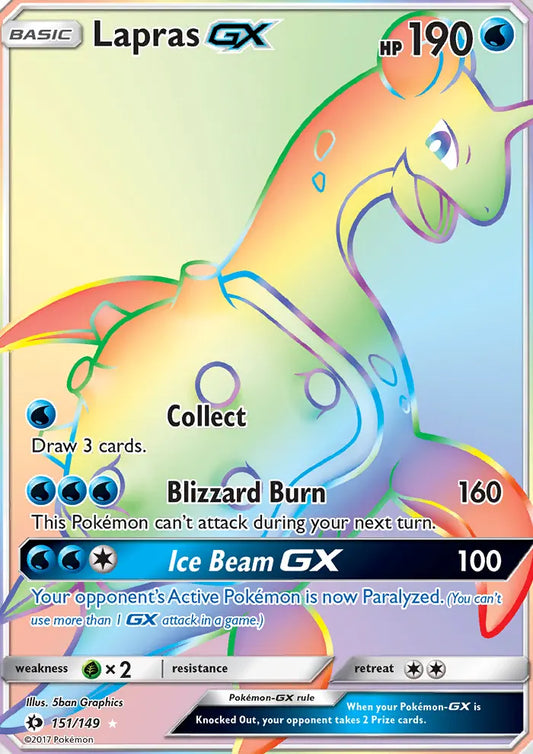 Lapras GX 151 Sun & Moon Pokesingles