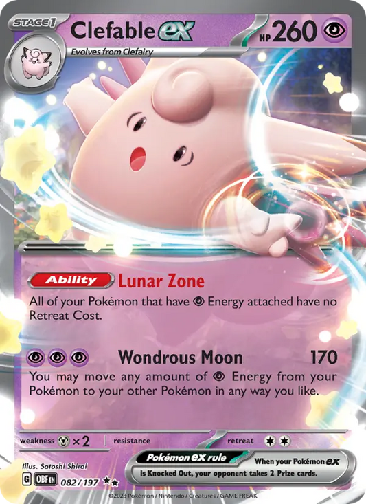 Clefable ex 82 Obsidian Flames Pokesingles