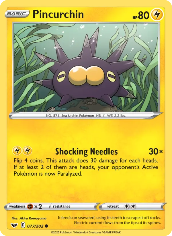 Pincurchin 77 Sword & Shield Pokesingles