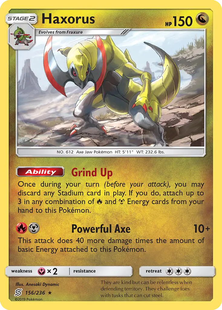 Haxorus 156 Unified Minds Pokesingles