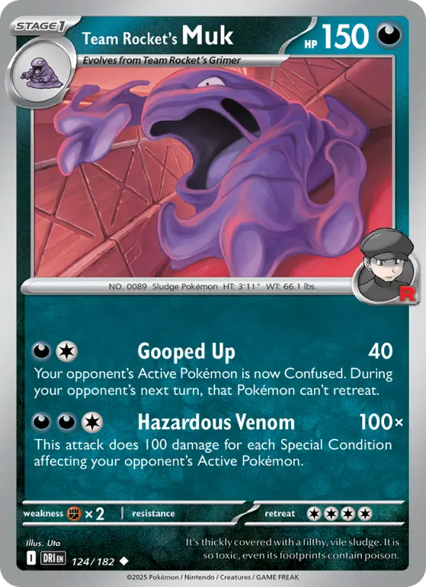 Team Rocket's Muk 124 Destined Rivals Pokesingles