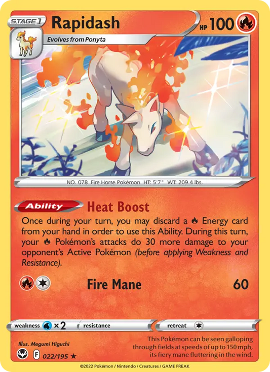 Rapidash 22 Silver Tempest Pokesingles
