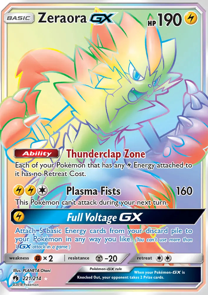 Zeraora GX 221 Lost Thunder Pokesingles