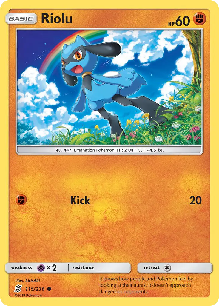Riolu 115 Unified Minds Pokesingles