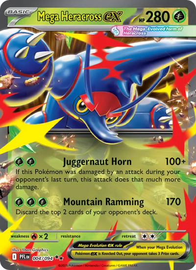 Mega Heracross ex 4 Phantasmal Flames Pokesingles