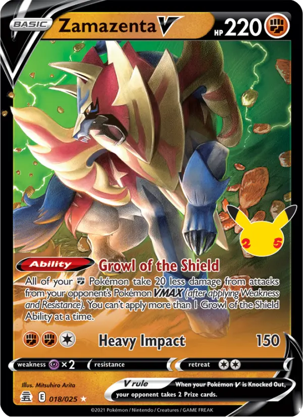 Zamazenta V 18 Celebrations Pokesingles