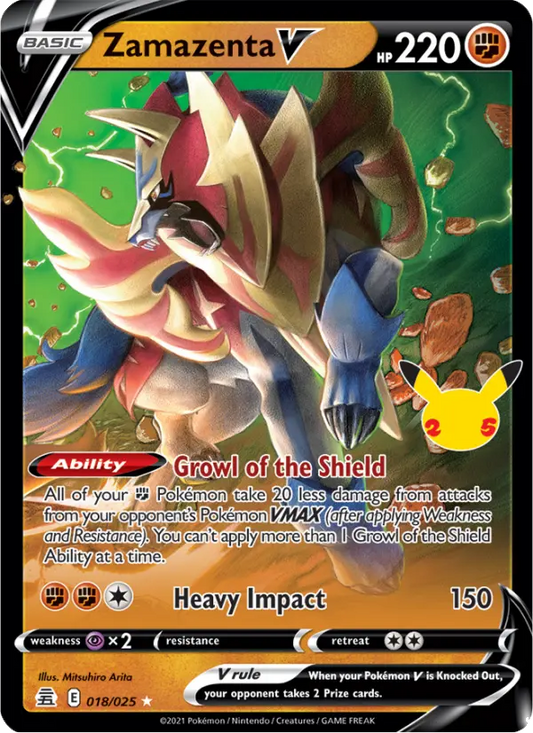 Zamazenta V 18 Celebrations Pokesingles