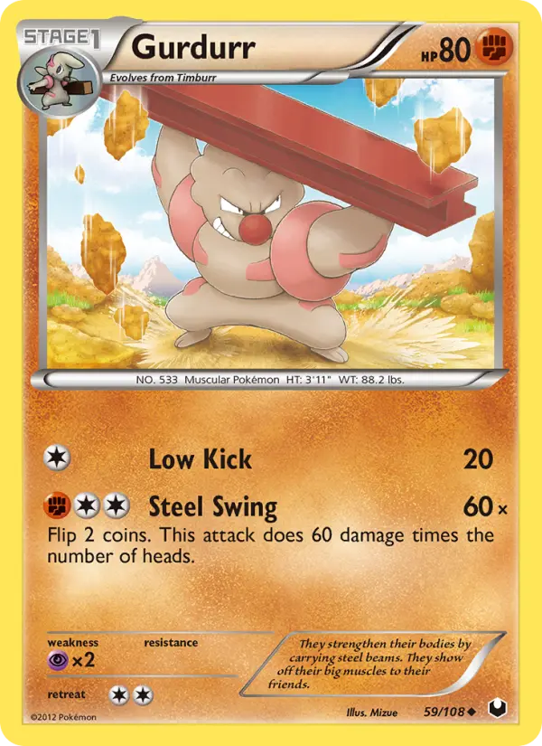 Gurdurr 59 Dark Explorers Pokesingles