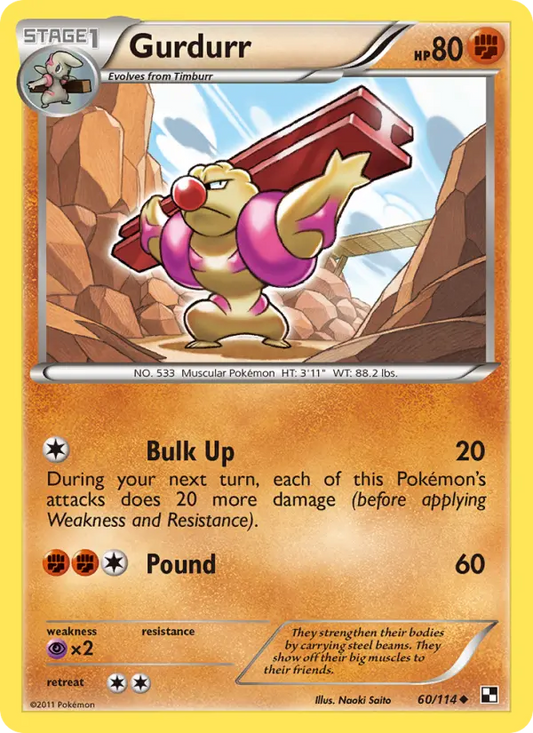 Gurdurr 60 Black & White Pokesingles