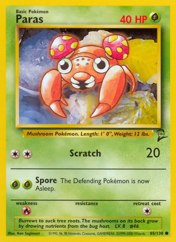 Paras 85 Base Set 2 Pokesingles