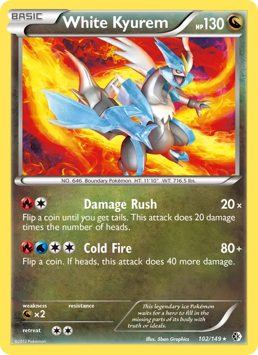 White Kyurem 102 Boundaries Crossed Pokesingles