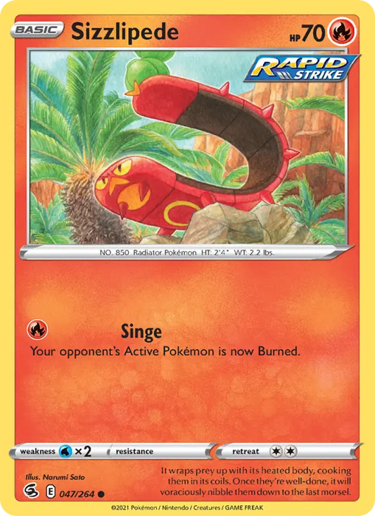 Sizzlipede 47 Fusion Strike Pokesingles