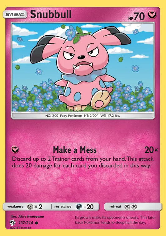 Snubbull 137 Lost Thunder Pokesingles