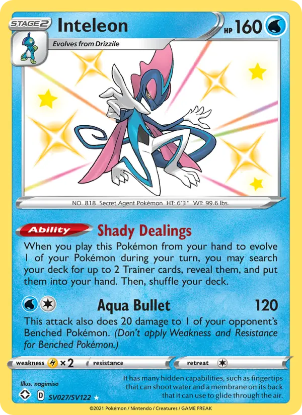 Inteleon SV027 Shining Fates Pokesingles