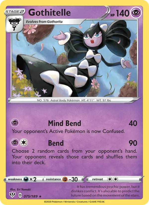 Gothitelle 75 Darkness Ablaze Pokesingles