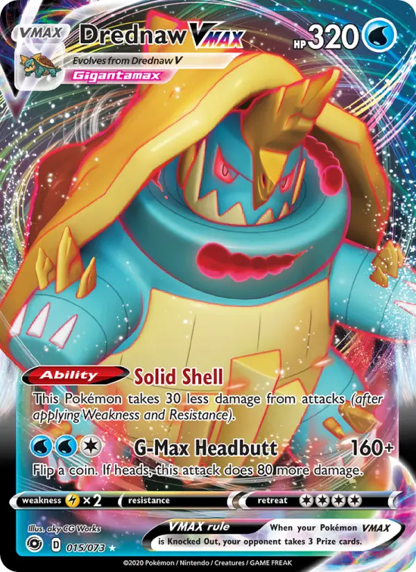 Drednaw VMAX 15 Champion's Path Pokesingles