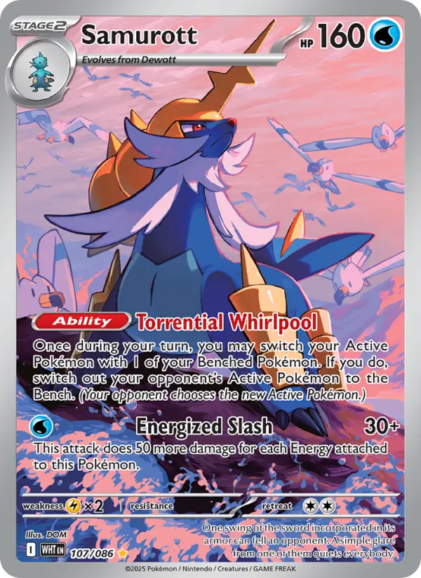 Samurott 107 White Flare Pokesingles