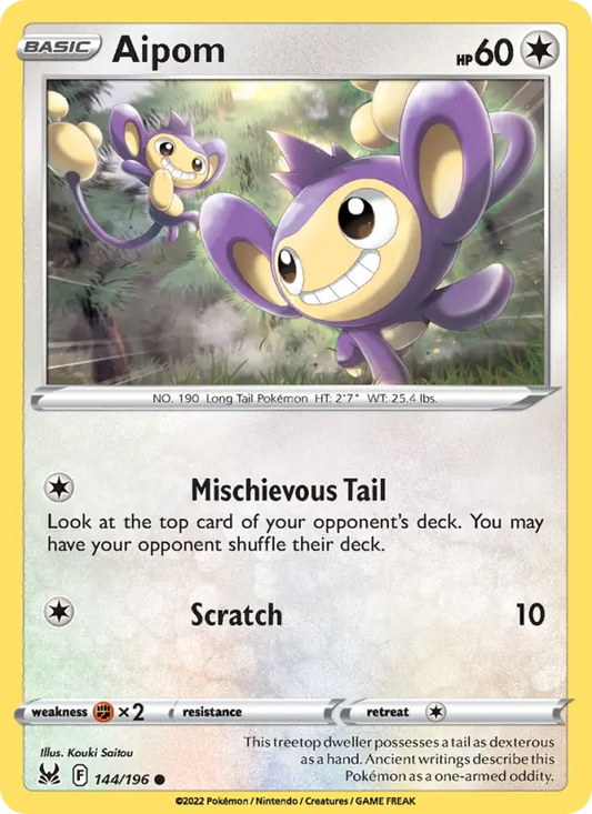 Aipom 144 Lost Origin Pokesingles