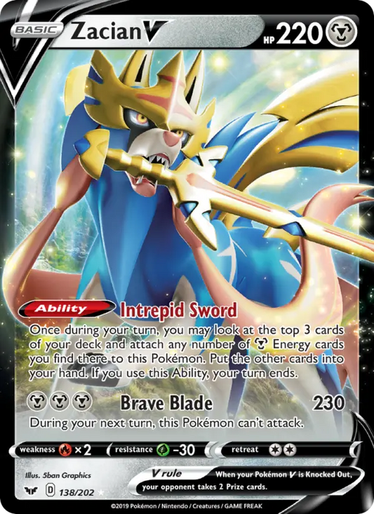 Zacian V 138 Sword & Shield Pokesingles