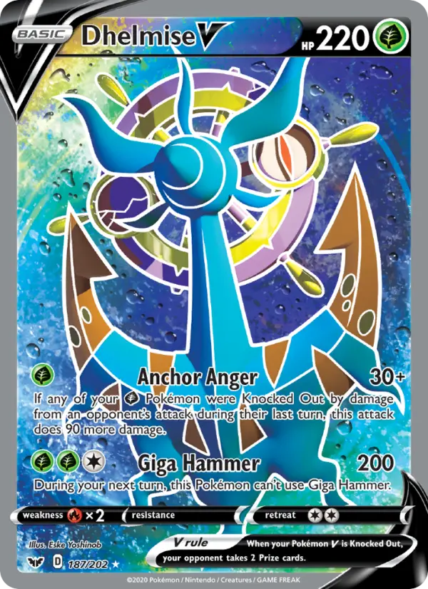 Dhelmise V 187 Sword & Shield Pokesingles