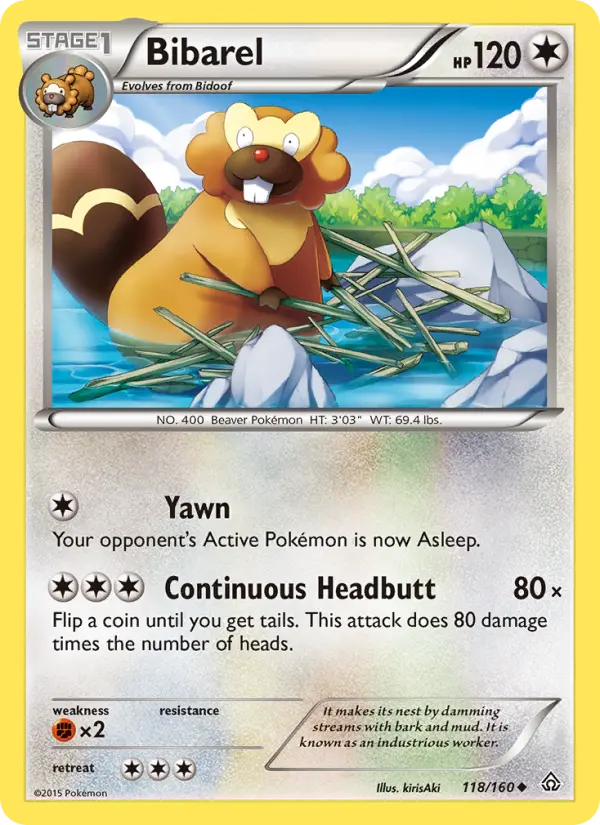 Bibarel 118 Primal Clash Pokesingles