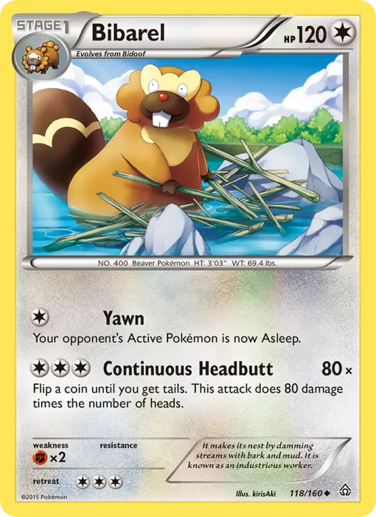 Bibarel 118 Primal Clash Pokesingles