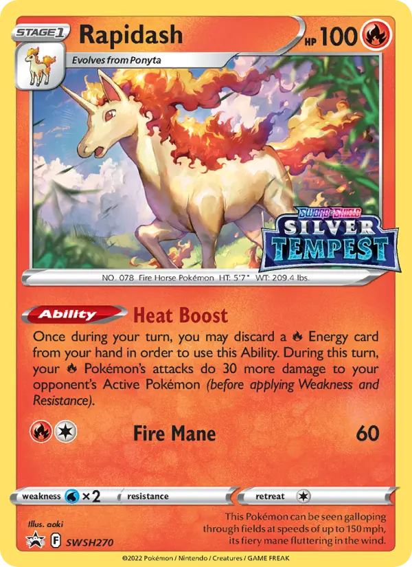 Rapidash SWSH270 SWSH Black Star Promos Pokesingles