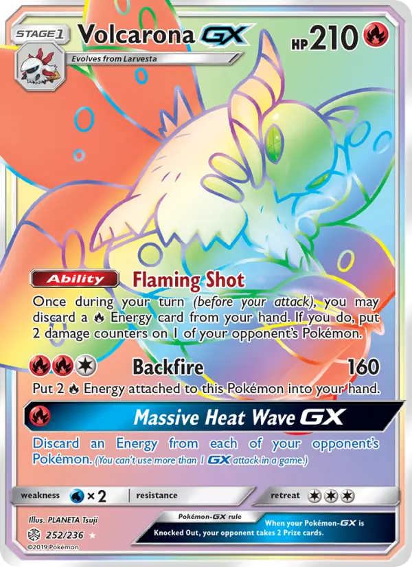 Volcarona GX 252 Cosmic Eclipse Pokesingles