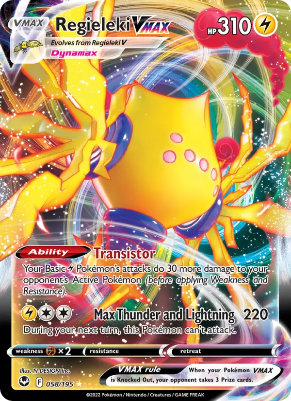 Regieleki VMAX 58 Silver Tempest Pokesingles
