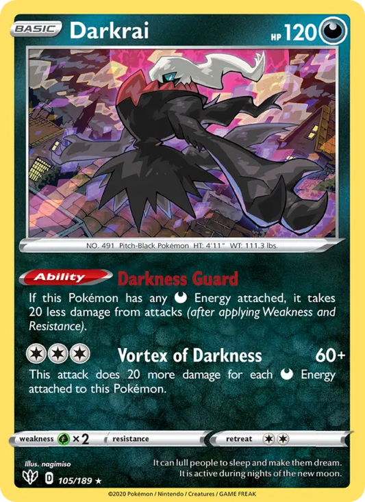 Darkrai 105 Darkness Ablaze Pokesingles