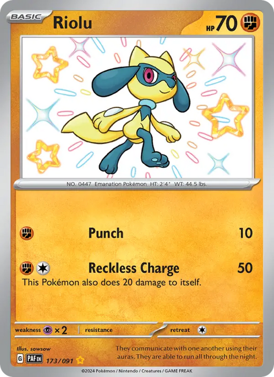 Riolu 173 Paldean Fates Pokesingles