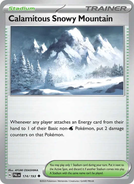 Calamitous Snowy Mountain 174 Paldea Evolved Pokesingles