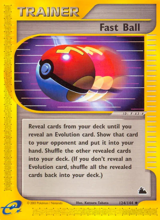 Fast Ball 124 Skyridge Pokesingles